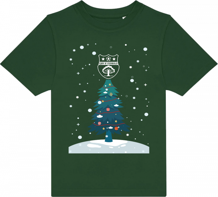 B&C - Ejby If Fodbold Christmas T-Shirt Kids - Bottle Green