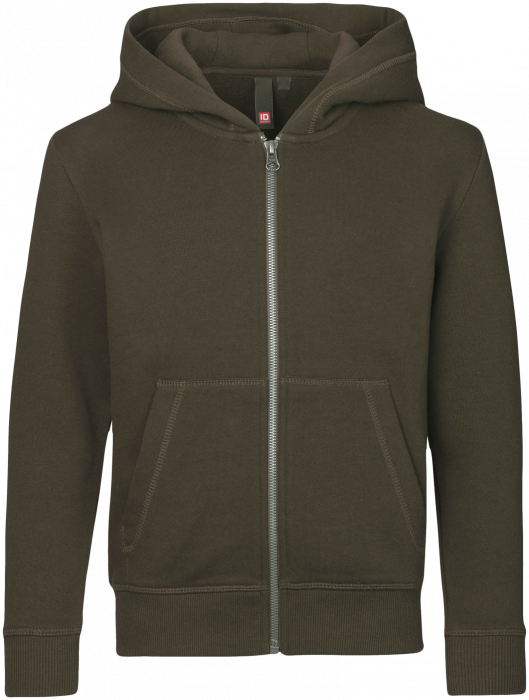 ID - Cottonhoodie With Zip (Ks) - Olive