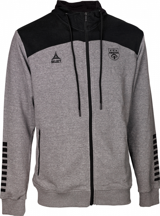 Select - Ejby If Fodbold Oxford Hoodie - Melange Grey & negro
